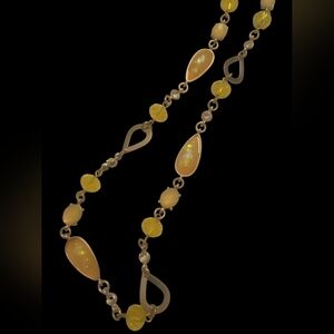 Vintage Necklace with Yellow & Gold Tones